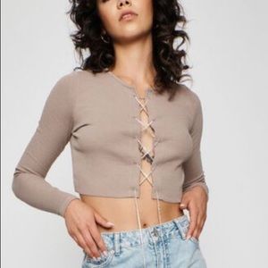 Garage crystal crop top